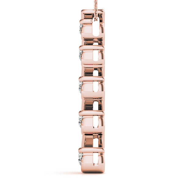 18K Rose Gold 1 ct tw Fashion Diamond Pendant