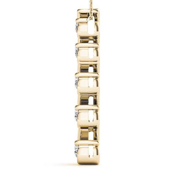 18K Yellow Gold 1 ct tw Fashion Diamond Pendant