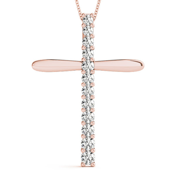 14K Rose Gold 1 ct tw Fashion Diamond Pendant