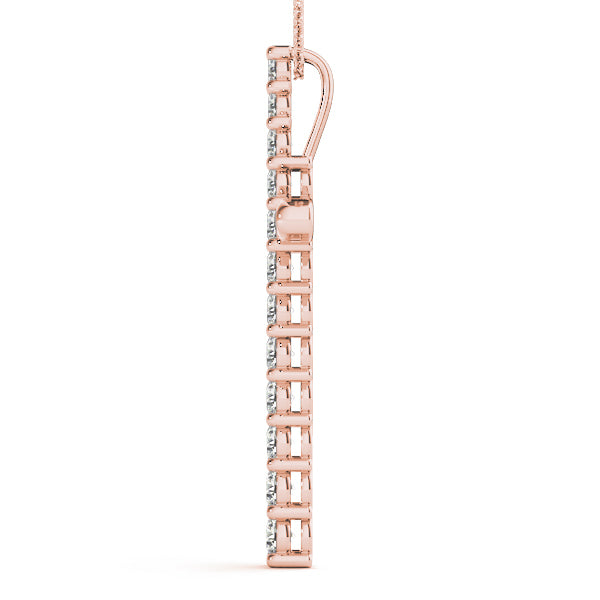 14K Rose Gold 1 ct tw Fashion Diamond Pendant