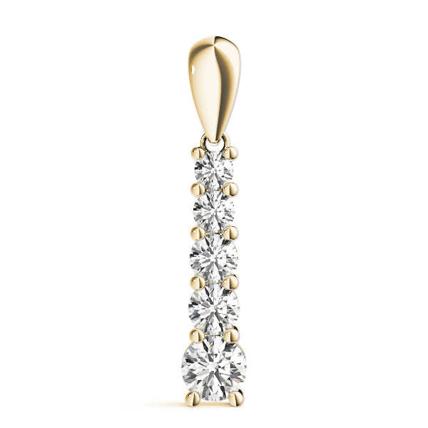 14K Yellow Gold 1 ct tw Fashion Diamond Pendant