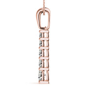 18K Rose Gold 1 ct tw Fashion Diamond Pendant