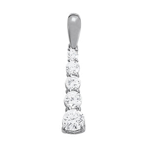 14K White Gold 1 ct tw Fashion Diamond Pendant