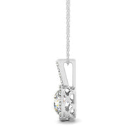 Round Diamond Halo Pendant