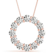 18K Rose Gold 3 ct tw Fashion Diamond Pendant