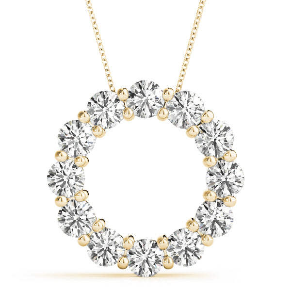 14K Yellow Gold 3 ct tw Fashion Diamond Pendant