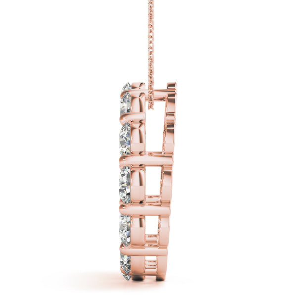 18K Rose Gold 3 ct tw Fashion Diamond Pendant