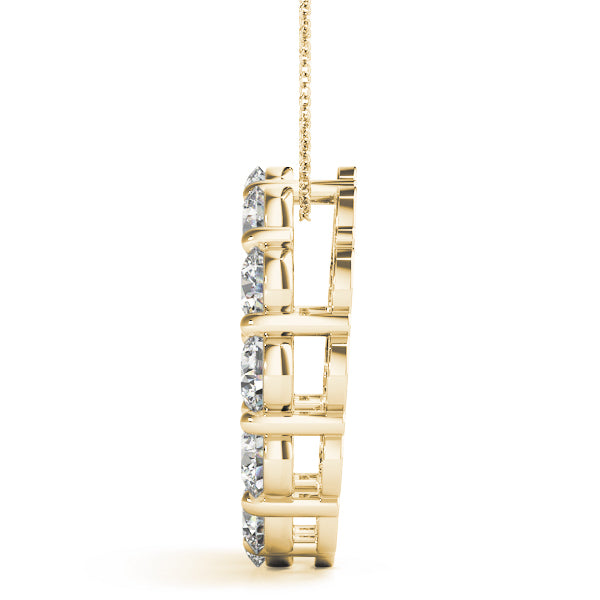 18K Yellow Gold 3 ct tw Fashion Diamond Pendant