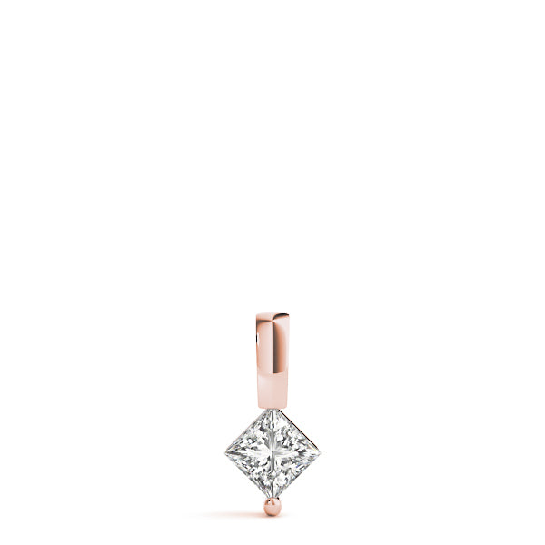 18K Rose Gold 1/20 ct tw Solitaire Diamond Pendant