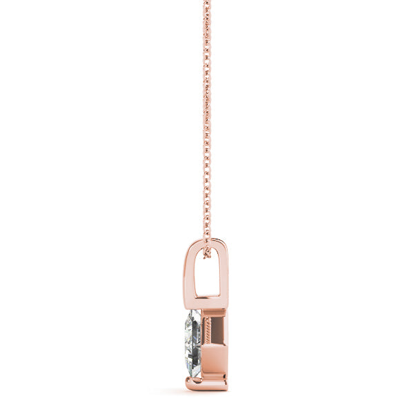18K Rose Gold 1/20 ct tw Solitaire Diamond Pendant
