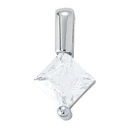 14K White Gold 1/20 ct tw Solitaire Diamond Pendant