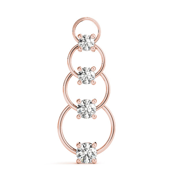 18K Rose Gold 1 ct tw Fashion Diamond Pendant