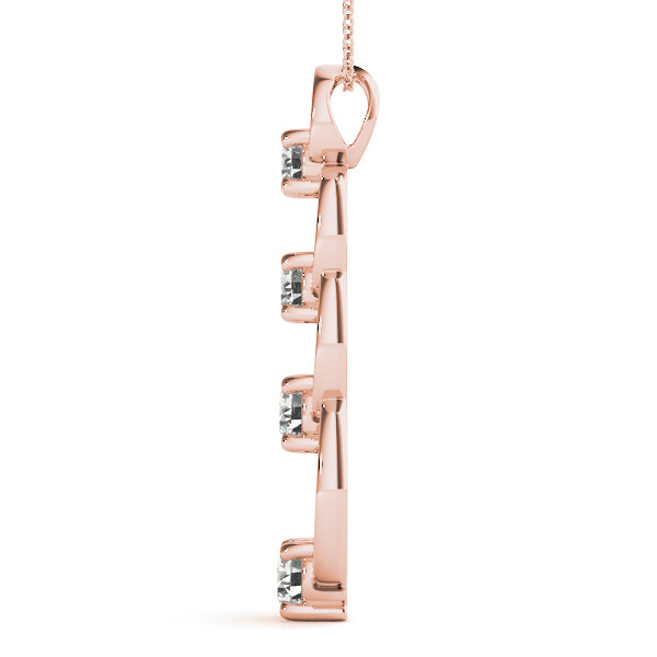 18K Rose Gold 1 ct tw Fashion Diamond Pendant