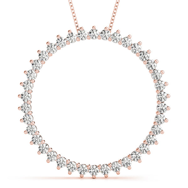 14K Rose Gold 1/2 ct tw Fashion Diamond Pendant