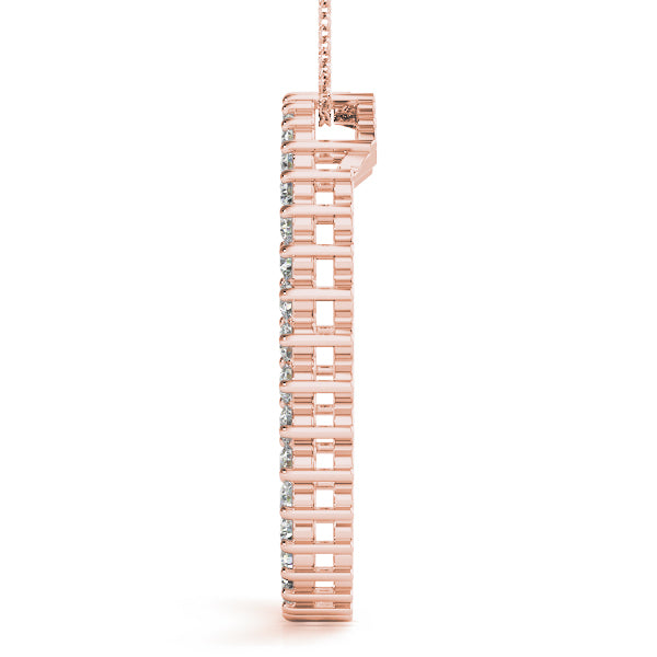 14K Rose Gold 1/2 ct tw Fashion Diamond Pendant