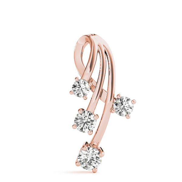 18K Rose Gold 1 ct tw Fashion Diamond Pendant