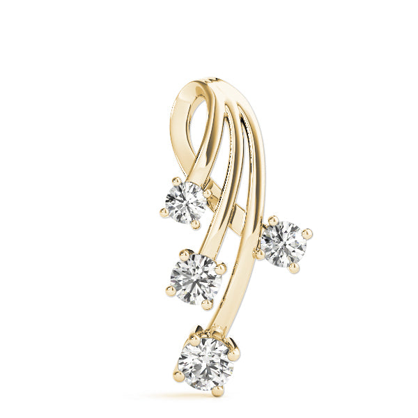 18K Yellow Gold 1 ct tw Fashion Diamond Pendant