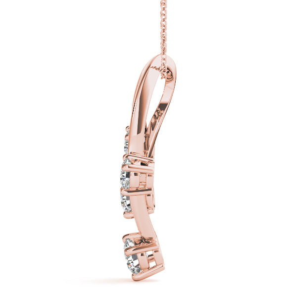 18K Rose Gold 1 ct tw Fashion Diamond Pendant