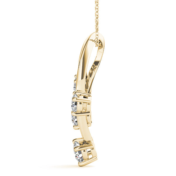 18K Yellow Gold 1 ct tw Fashion Diamond Pendant