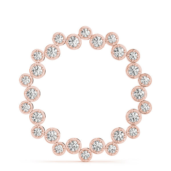 18K Rose Gold 1 ct tw Fashion Diamond Pendant