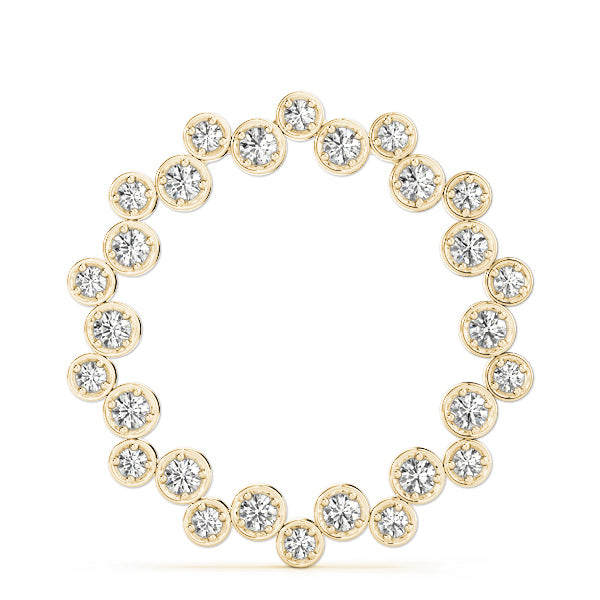 18K Yellow Gold 1 ct tw Fashion Diamond Pendant