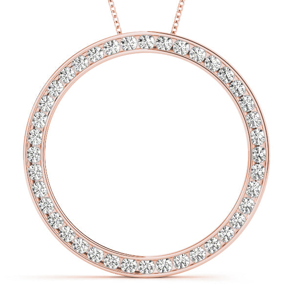 18K Rose Gold 7/8 ct tw Fashion Diamond Pendant