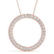 14K Rose Gold 1 ct tw Fashion Diamond Pendant