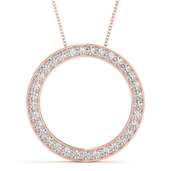 14K Rose Gold 1 ct tw Fashion Diamond Pendant
