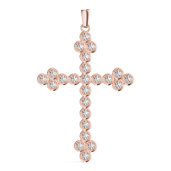 18K Rose Gold 1 ct tw Fashion Diamond Pendant