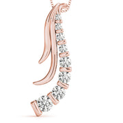 14K Rose Gold 1 ct tw Fashion Diamond Pendant