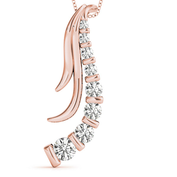 14K Rose Gold 1 ct tw Fashion Diamond Pendant
