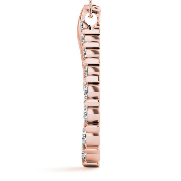 14K Rose Gold 1 ct tw Fashion Diamond Pendant
