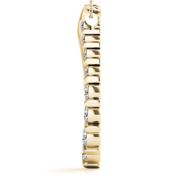 14K Yellow Gold 1 ct tw Fashion Diamond Pendant
