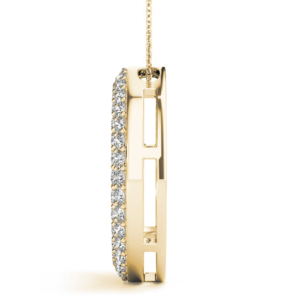 18K Yellow Gold 1 ct tw Fashion Diamond Pendant