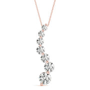 14K Rose Gold 1 ct tw Fashion Diamond Pendant