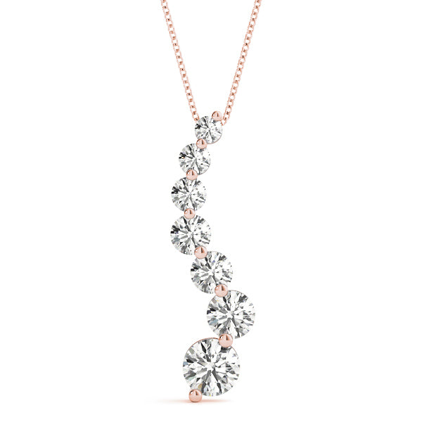 14K Rose Gold 1 ct tw Fashion Diamond Pendant