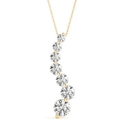18K Yellow Gold 1 ct tw Fashion Diamond Pendant