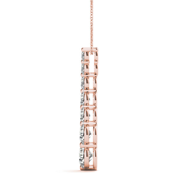 18K Rose Gold 1 ct tw Fashion Diamond Pendant