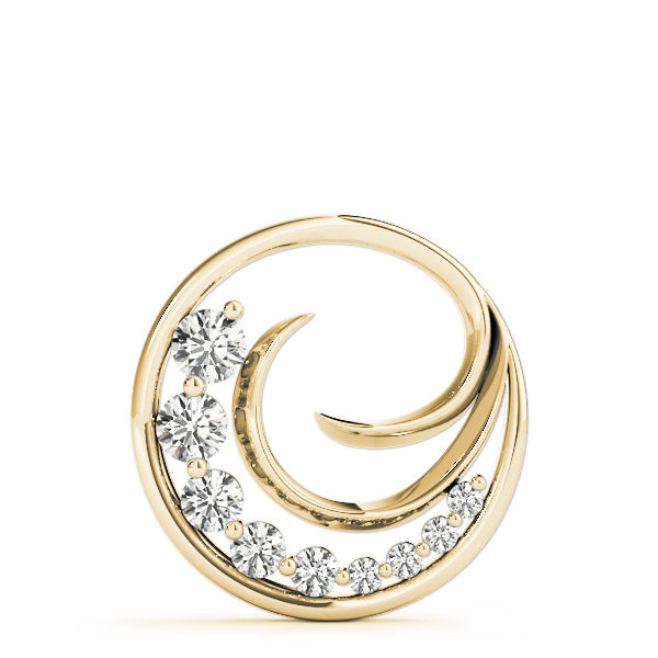 14K Yellow Gold 1 ct tw Fashion Diamond Pendant