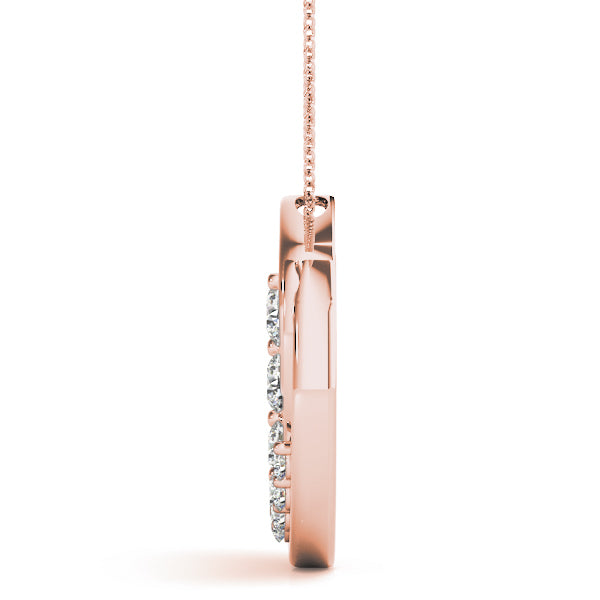 14K Rose Gold 1 ct tw Fashion Diamond Pendant