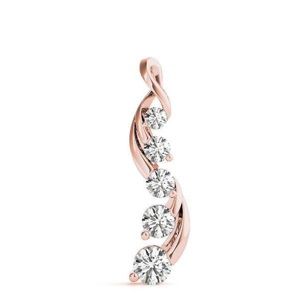 14K Rose Gold 1 ct tw Fashion Diamond Pendant