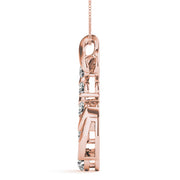 14K Rose Gold 1 ct tw Fashion Diamond Pendant