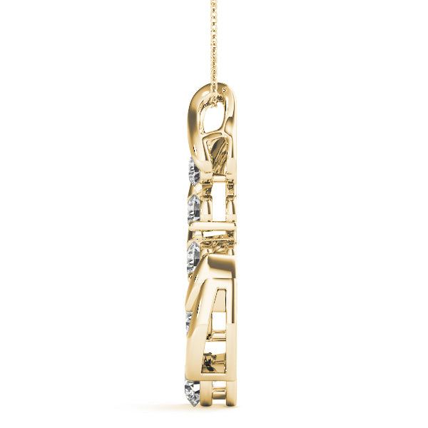 14K Yellow Gold 1 ct tw Fashion Diamond Pendant