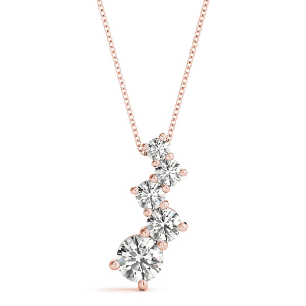 18K Rose Gold 1 ct tw Fashion Diamond Pendant