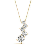 14K Yellow Gold 1 ct tw Fashion Diamond Pendant