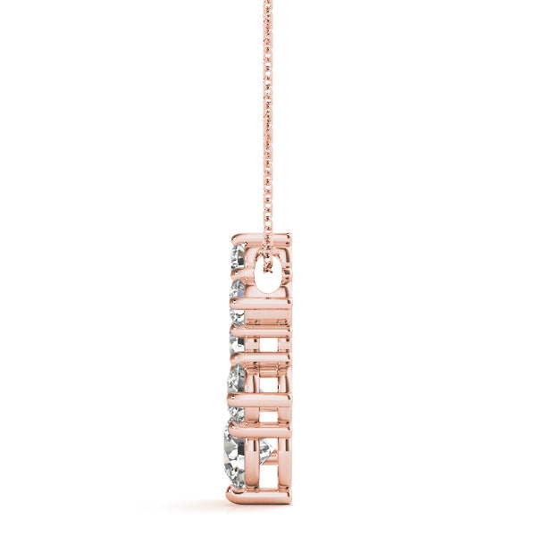 14K Rose Gold 1 ct tw Fashion Diamond Pendant