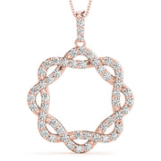 18K Rose Gold 1 ct tw Fashion Diamond Pendant