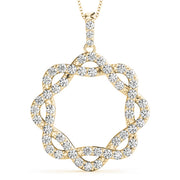 18K Yellow Gold 1 ct tw Fashion Diamond Pendant