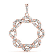14K Rose Gold 1 ct tw Fashion Diamond Pendant