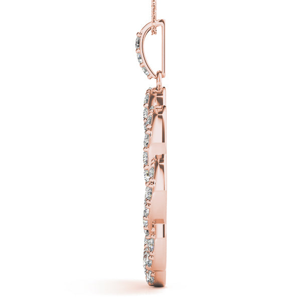 18K Rose Gold 1 ct tw Fashion Diamond Pendant